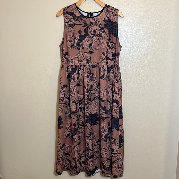 Caara Brown Floral Maxi Dress - Picture 1 of 13